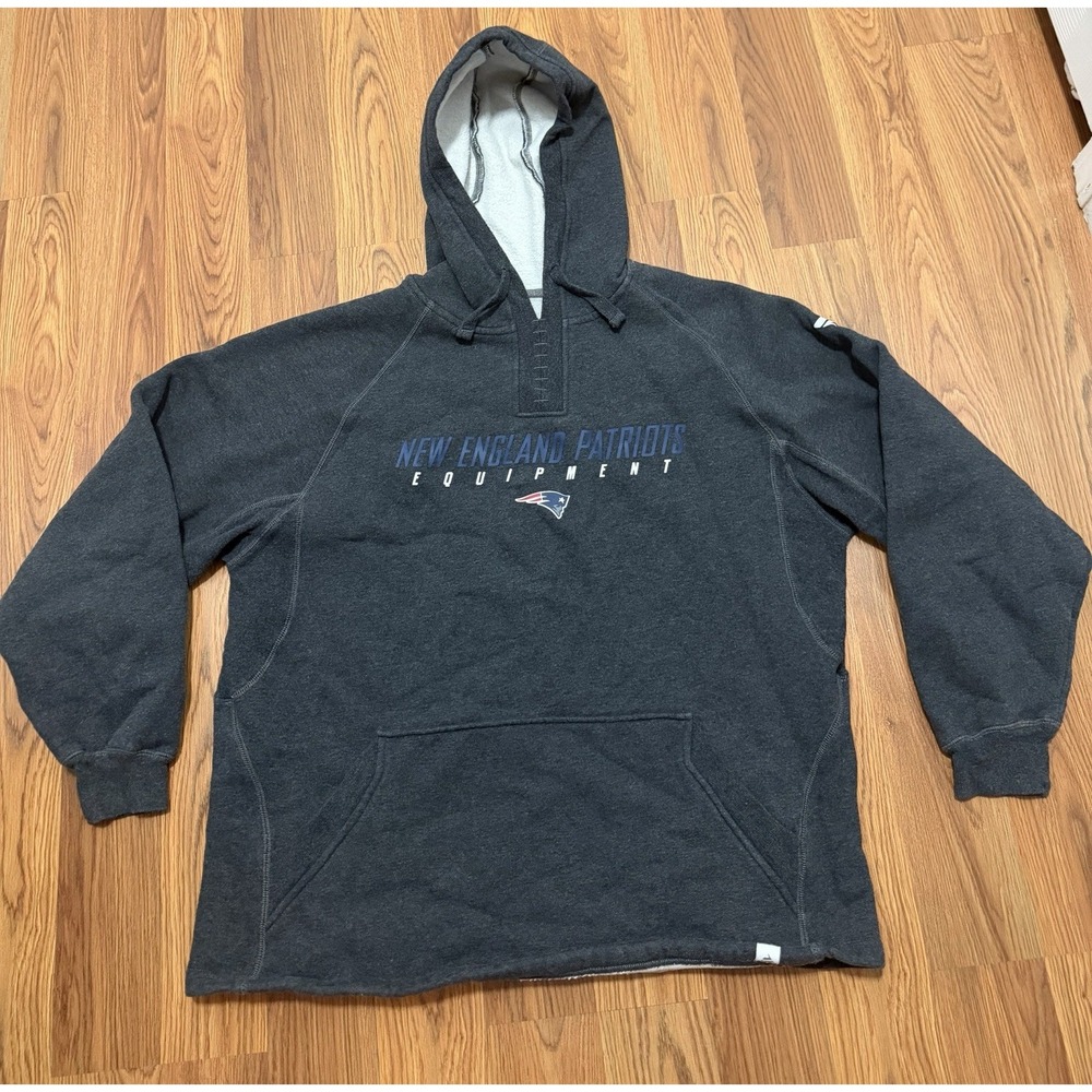 New England Patriots Hoodie Fanatics Pro Line Mens XL NFL Gray Pullover